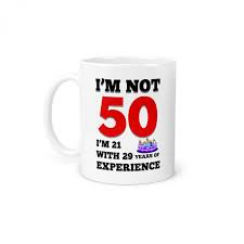 fun personalised 50th birthday gift mug