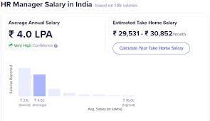 hr manager salary in india