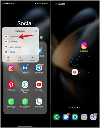 put insram app icon on home screen