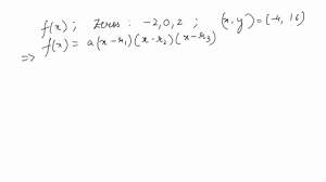 solved find a polynomial function with