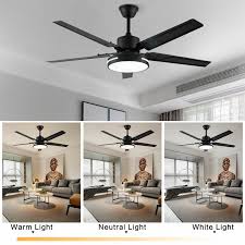 modern outdoor ceiling fan w led light