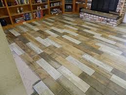 tile floor reclaimed wood look