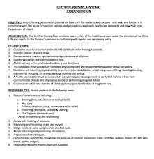 Resume For Cna Fresh Cna Resume Cna Skills Job Description Skills
