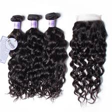 Unice Quality 3 Bundles 8a Natural Wave Hair With Lace