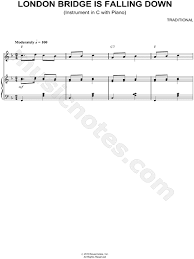 In this song we are going to learn how to pick out melodies and associate chords with the melodies. London Bridge Is Falling Down Eb Instrument And Piano By Traditional Sheet Music Collection Solo Accompaniment Print Play Sku Cl0002206