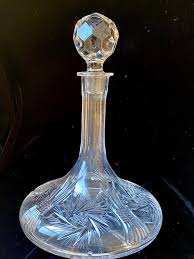 Vintage Ships Lead Crystal Decanter