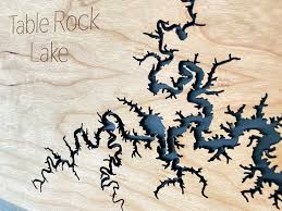 table rock lake wall map wooden
