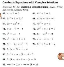 Solved Quadratic Equations With