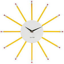 Buy Pt Pencil Yellow Childre Wall Clock
