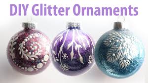 diy painted glitter ornaments step by