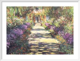 Garden At Giverny Art Print By Claude