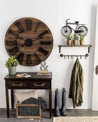 Round Planked Wood Wall Clock Hobby
