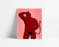 Art Print Horny Devil 3 - Etsy