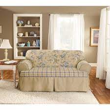 T Cushion One Piece Loveseat Slipcover
