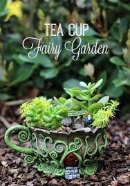 how to make a teacup fairy garden for