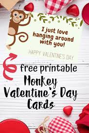 Download the free printable template and make it at home since kids are naturally drawn to animals, we decided to create this cute and easy monkey valentine craft for them to make! Printable Monkey Valentines Day Cards For Kids Views From A Step Stool