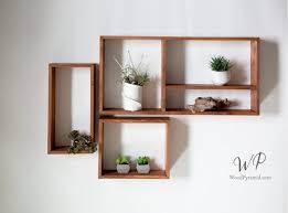 Set Of Rectangular Solid Wood Shelves