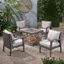 Plastic Patio Fire Pit Seating Set