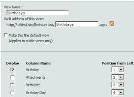 Rotating Birthday List In Sharepoint