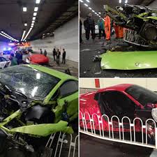 At the end of the fate of the furious, when the team is heading to russia, little nobody decides that all bets are off and lets the team take whatever car they want, so roman chooses the lamborghini. Real Life The Fast And The Furious Crash In Tunnel Leaves Lamborghini And Ferrari Completely Destroyed World News Mirror Online