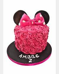 Minnie Mouse Birthday Cake No Fondant gambar png