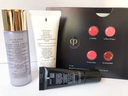 cle de peau 4pc with cosmetic bag ebay