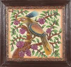 Framed Hand Crafted Bird Art From India
