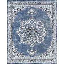 tayse rugs wyatt oriental blue 8 ft x