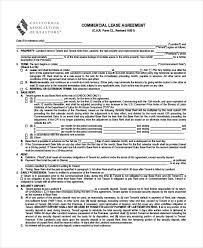 Sample Commercial Lease Agreement Form 8 Free Documents In Pdf
