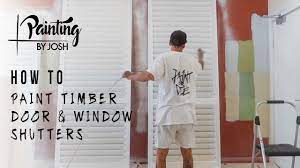 paint timber door window shutters
