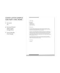 part time job cover letter templates