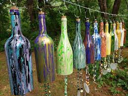 Wine Bottle Wind Chimes For Outdoors