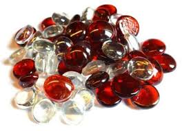 red crystal glass pebbles home vases
