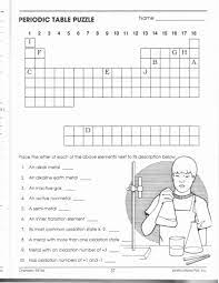 Periodic Table Puzzle Worksheet Answers