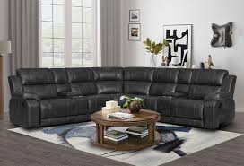nicolas grey sectional with 3 recliners