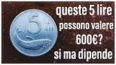 18.033.000 lire = 9.313,27 euro. Italien Italy 5 Lire 1953 500 000 00 Youtube