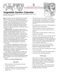 Vegetable Garden Calendar