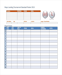 Roster Template 8 Free Word Excel Pdf Document