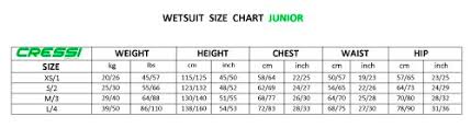 Chart Junior Cressi Sub Pdf Catalogs Documentation