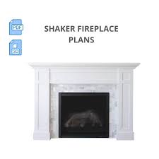 Shaker Style Fireplace With 3d Model