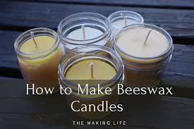 make beeswax candles in containers