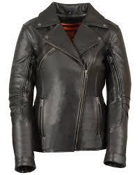 Milwaukee Leather Womens Long Length Vented Biker Jacket