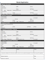 Rental Application Template 1 Selling The House Real Estate