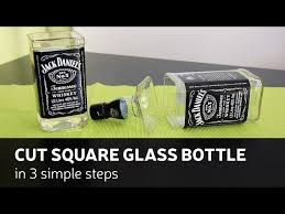 Diy Cut Square Glass Bottle In 3