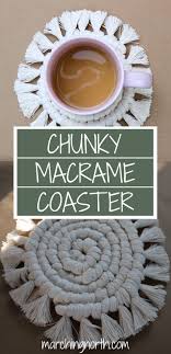 chunky round macrame coasters pattern