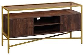 Contemporary Tv Stand Golden Legs And