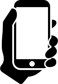 Hand Holding Mobile Phone icon PNG and SVG Vector Free Download