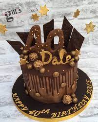 40th Chocolate Cake gambar png