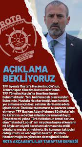 Trabzonspor Rota Akçaabatlılar Taraftar Derneği'nden TFF'ye Mustafa  Hacıkerimoğlu tepkisi! | Gün