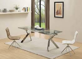 2 4m Long Clear Glass Dining Table With